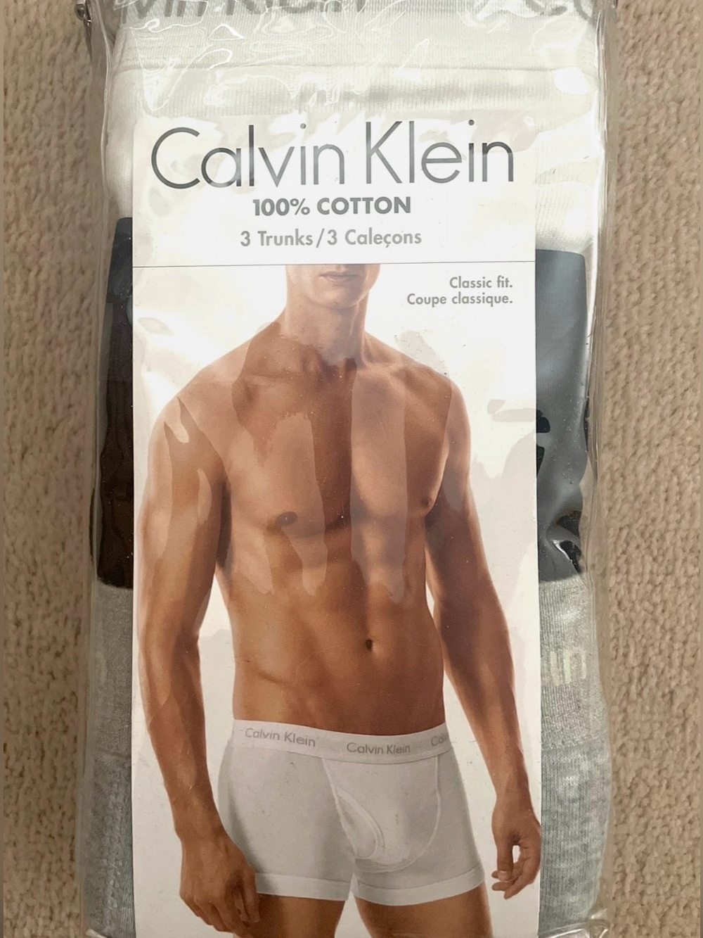 Calvin Klein Men’s Trunks Pack - White, Gray, Black